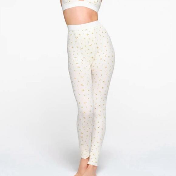 SKIMS Pants - NEW Skims Cotton Rib Legging S Marigold Rosebud